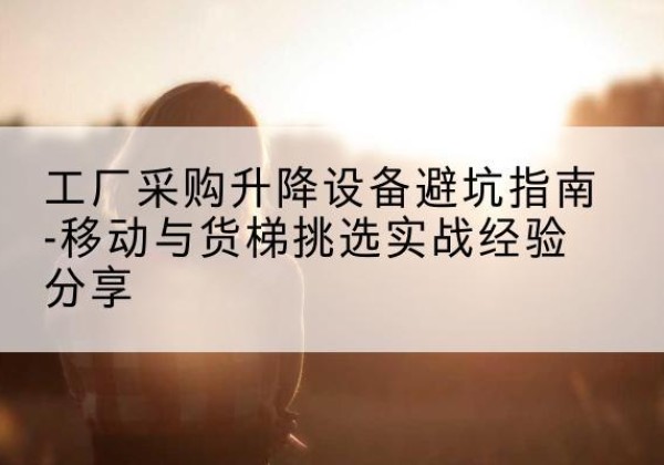 红河移动式升降机怎么选-工厂采购升降设备避坑指南-移动与货梯挑选实战经验分享