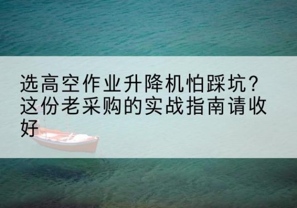 红河高空作业升降机厂家推荐-选高空作业升降机怕踩坑？这份老采购的实战指南请收好